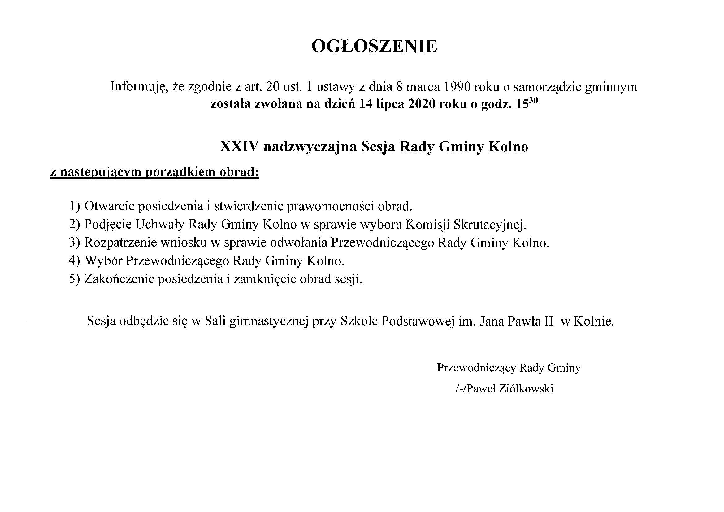 Ogłoszenie