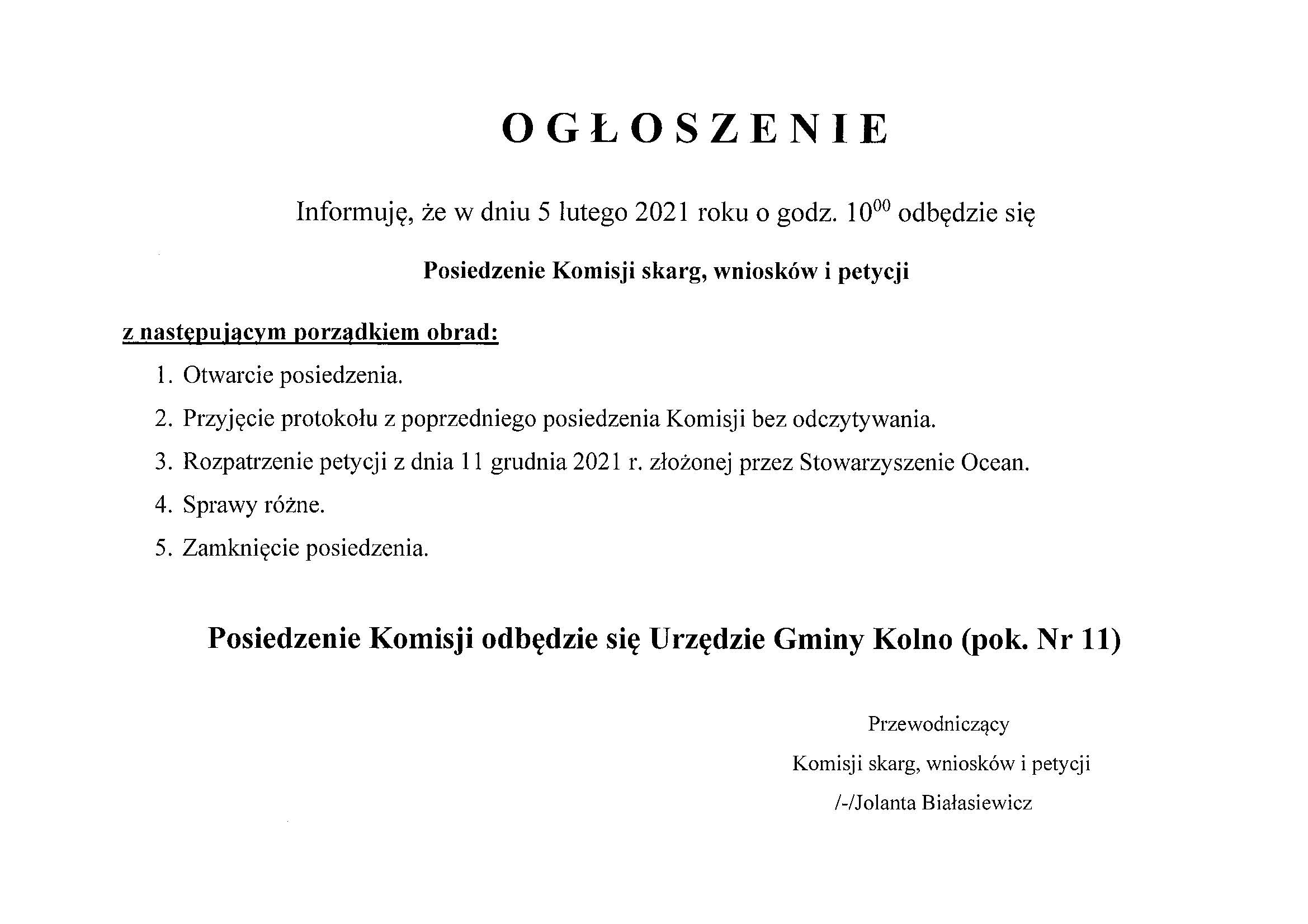 Ogłoszenie