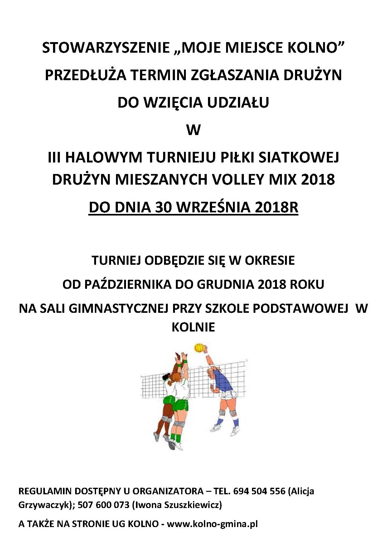 Zapr.na turniej piłka siatkowa 2018 przedł.terminu